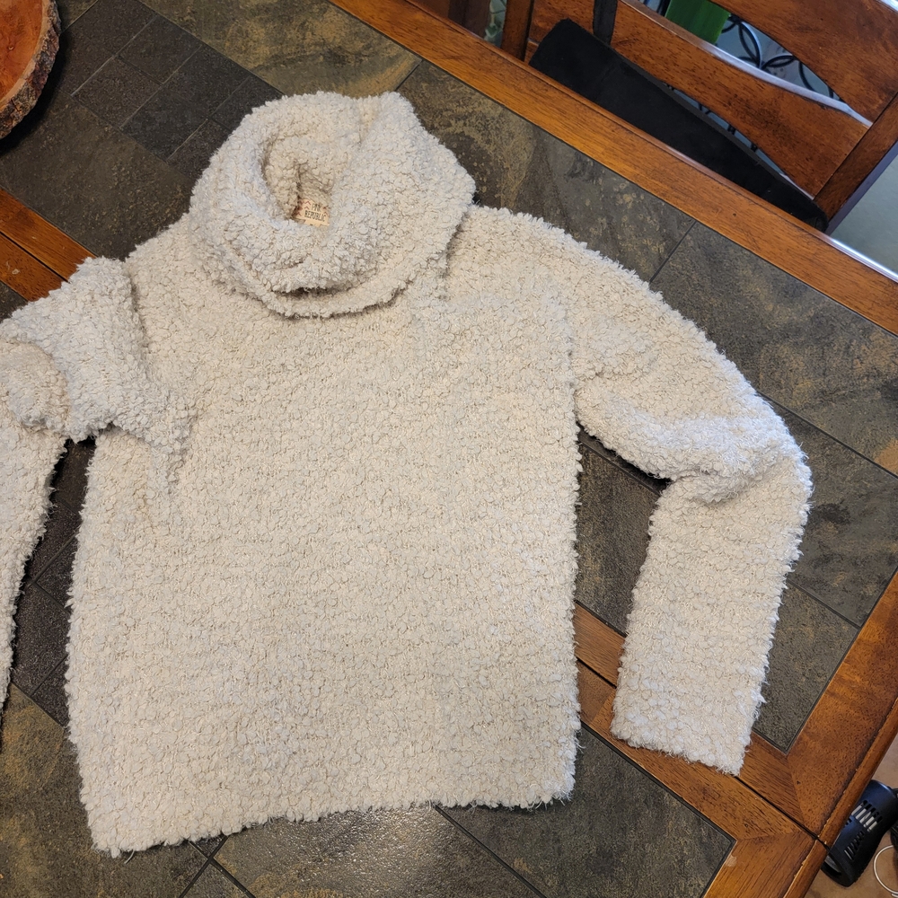 BOHO HIPPIE Pink Republic Minky Plush Knit Cowl Neck Long Sleeve Sweater‎ Sz M - Picture 3 of 8